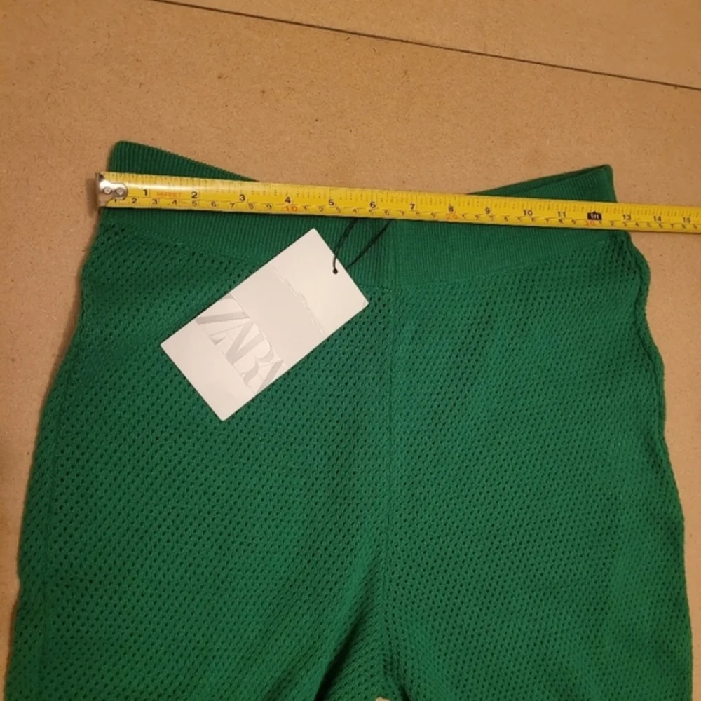 NWT Zara high rise flare pant,Retro, 70s,100% cotton knit,M - Picture 4 of 9